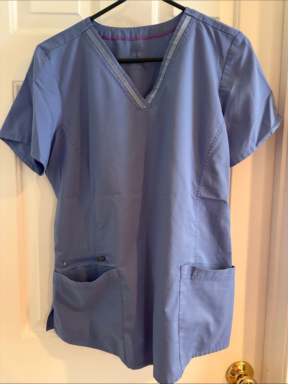 Healing Hands Ceil Blue V-Neck Medical Scrub Top